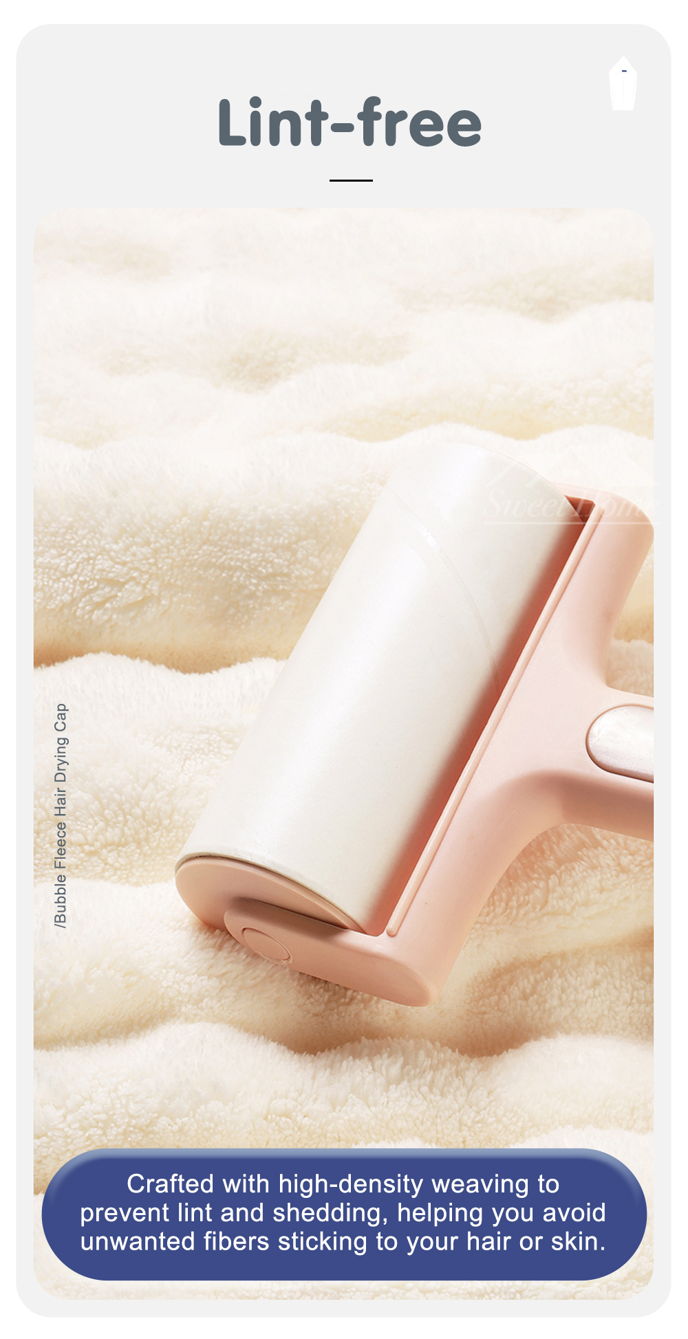 Bubble Fleece Hair Drying Cap-3